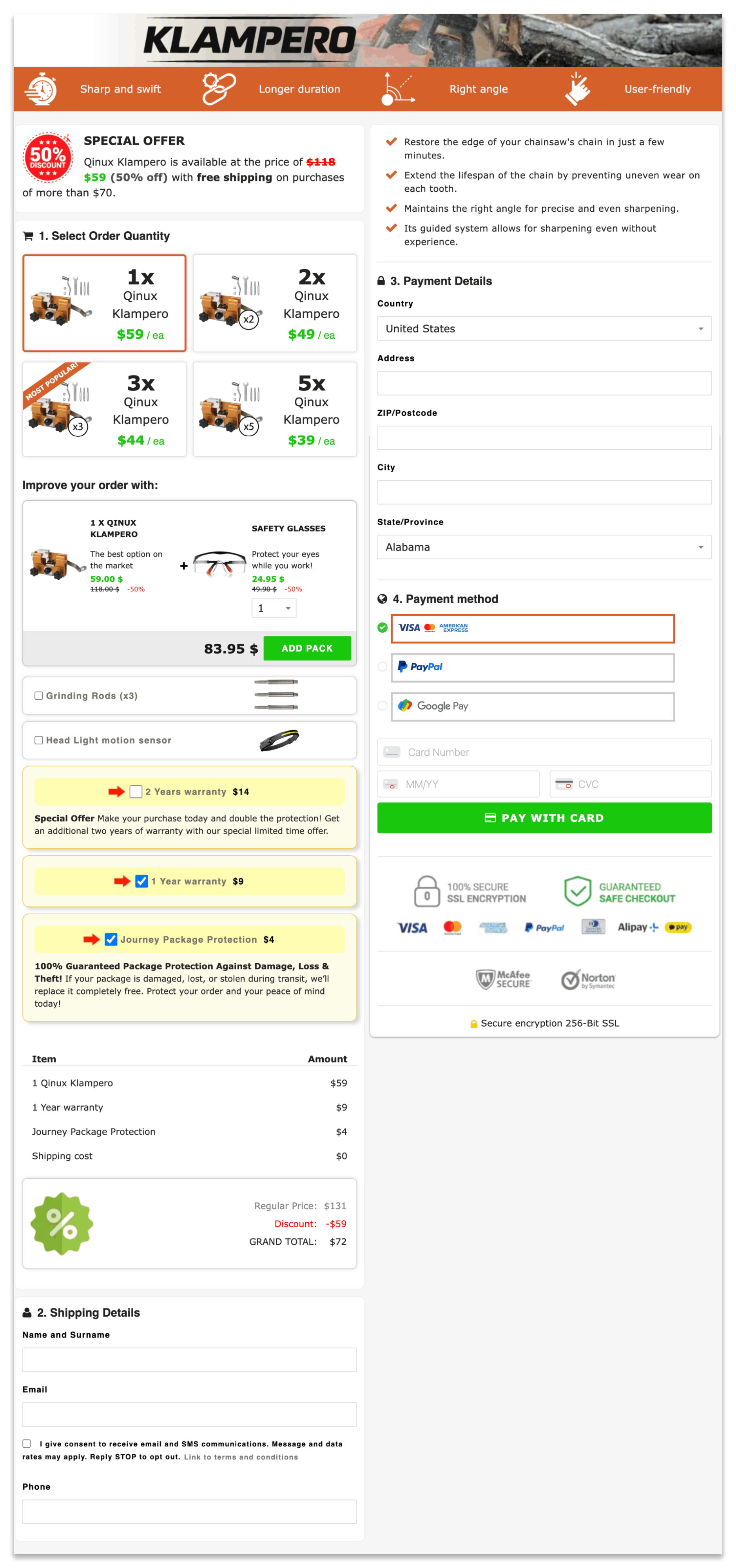 Qinux Klampero order now